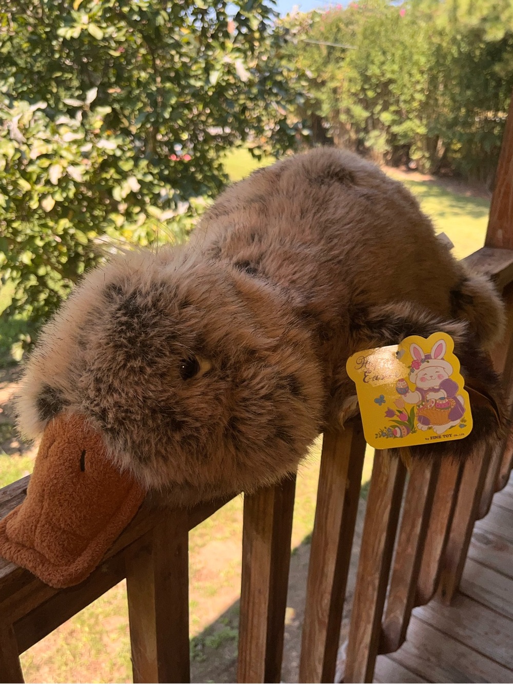 GIANT vintage soft duck Sears plush stuffed animal NWT